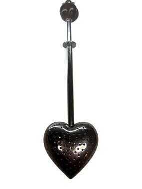 Heart-Shaped Stainless Steel Tea Infuser With Decorative Handle 7 Inches Long